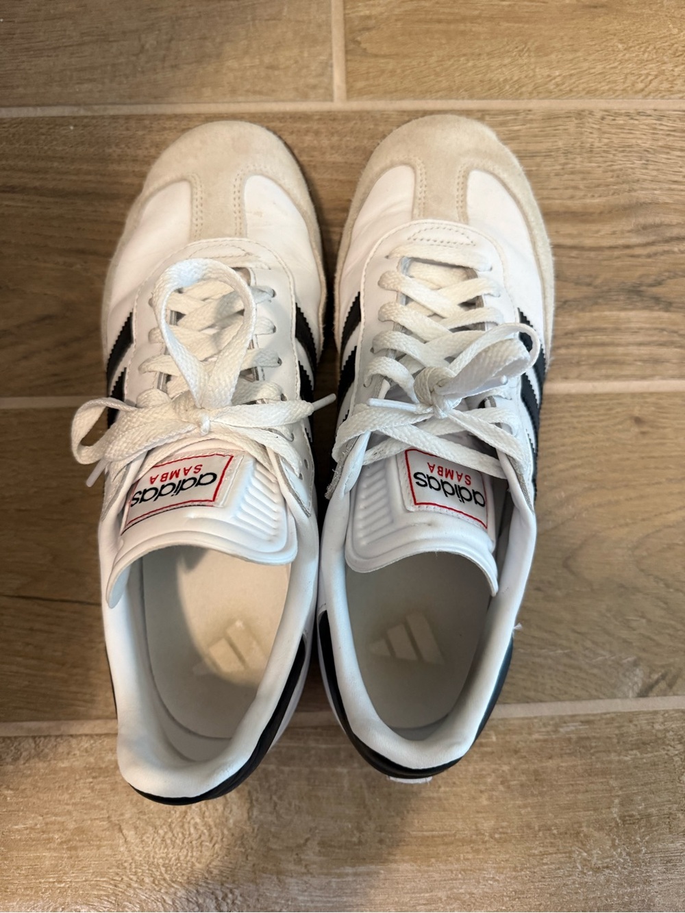 adidas Samba Men’s White & Black Leather Suede Sneakers